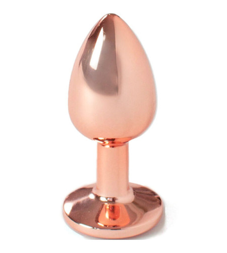 SECRETPLAY - PLUG ANAL EN MÉTAL OR ROSE PETITE TAILLE 7 CM