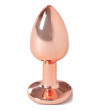 SECRETPLAY - PLUG ANAL EN MÉTAL OR ROSE PETITE TAILLE 7 CM