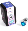 SECRETPLAY - PLUG ANAL EN MÉTAL COEUR BLEU PETITE TAILLE 7 CM