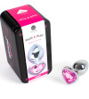 SECRETPLAY - PLUG ANAL EN MÉTAL COEUR FUCHSIA PETITE TAILLE 7 CM