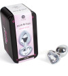 SECRETPLAY - PLUG ANAL EN MÉTAL COEUR CRISTAL CLAIR PETITE TAILLE 7 CM