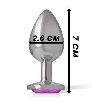 INTENSE - PLUG ANAL EN MÉTAL ALUMINIUM COEUR ROSE TAILLE S