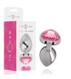 INTENSE - PLUG ANAL EN MÉTAL ALUMINIUM COEUR ROSE TAILLE M