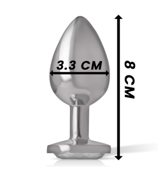 INTENSE - PLUG ANAL MÉTAL ALUMINIUM COEUR BLANC TAILLE M