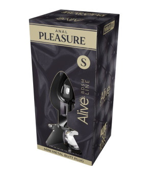 ALIVE - MINI PLUG DE PLAISIR ANAL MÉTAL BLANC TAILLE S