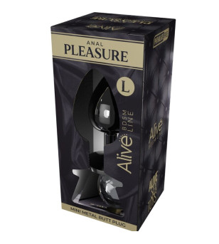 ALIVE - MINI PLUG ANAL PLEASURE MÉTAL NOIR TAILLE L
