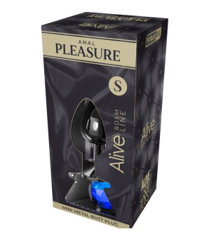 ALIVE - MINI PLUG DE PLAISIR ANAL MÉTAL BLEU TAILLE S
