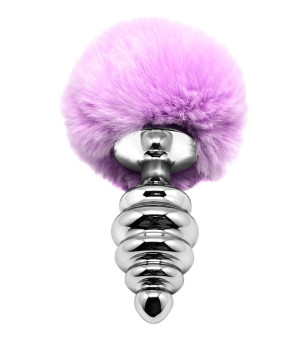 ALIVE - PLUG DE PLAISIR ANAL SPIRAL MÉTAL FLUFFY VIOLET TAILLE M