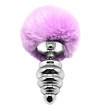 ALIVE - PLUG DE PLAISIR ANAL SPIRAL MÉTAL FLUFFY VIOLET TAILLE M