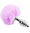 ALIVE - PLUG DE PLAISIR ANAL SPIRAL METAL FLUFFY VIOLET TAILLE L
