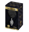 ALIVE - PLUG DE PLAISIR ANAL SPIRAL METAL FLUFFY NOIR TAILLE L