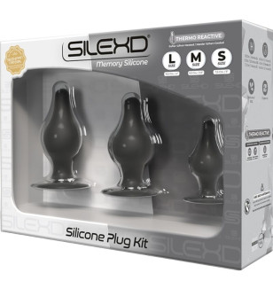 SILEXD - KIT PLUG ANAL PREMIUM SILEXPAN SILICONE THERMOREACTIF TAILLE S/M/L