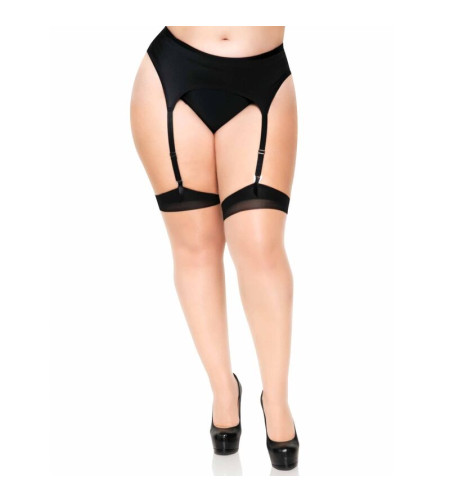 LEG AVENUE - PLUS LYCRA SHEER 2 TONS CUISSES HAUTES AVEC COUTURE ARRIÈRE ET TALON CUBAIN