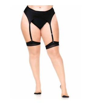 LEG AVENUE - PLUS LYCRA SHEER 2 TONS CUISSES HAUTES AVEC COUTURE ARRIÈRE ET TALON CUBAIN