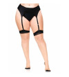 LEG AVENUE - PLUS LYCRA SHEER 2 TONS CUISSES HAUTES AVEC COUTURE ARRIÈRE ET TALON CUBAIN