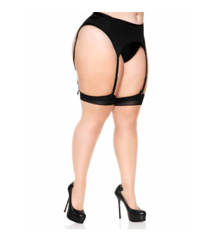 LEG AVENUE - PLUS LYCRA SHEER 2 TONS CUISSES HAUTES AVEC COUTURE ARRIÈRE ET TALON CUBAIN