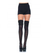 LEG AVENUE - CHAUSSETTES DENTELLE  VOLANTS NOIRES