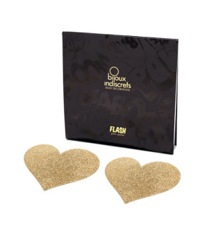 BIJOUX - INDISCRETS CACHE-METONS FLASH COEUR DOR?