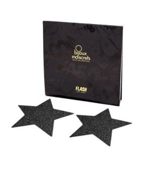BIJOUX - INDISCRETS CAPUCHONS DE TAMELON NOIR STAR FLASH