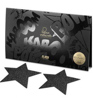 BIJOUX - INDISCRETS CAPUCHONS DE TAMELON NOIR STAR FLASH