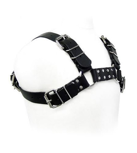 LEATHER BODY - HARNAIS BULL CHIEN NOIR