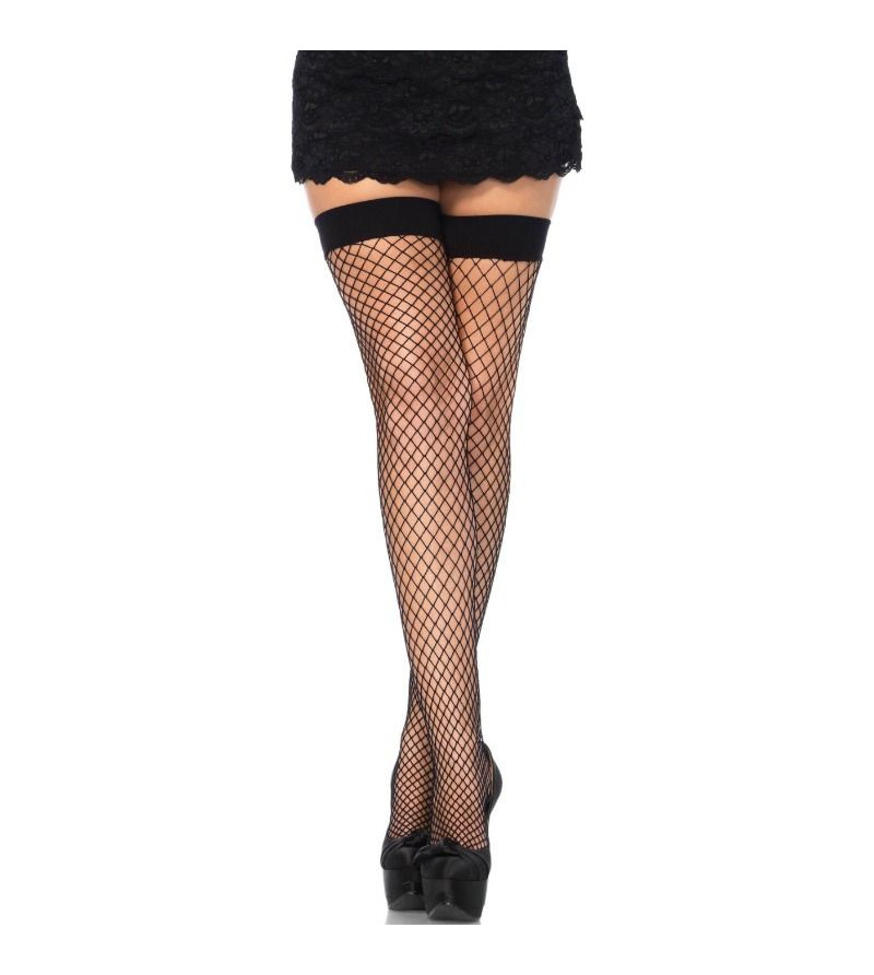 LEG AVENUE - CUISSES RÉSILLE NOIR TAILLE UNIQUE