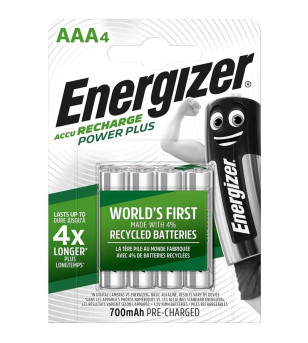 ENERGIZER - PILES RECHARGEABLES AAA4 BLISTER 4