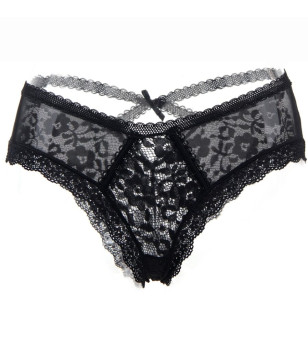 QUEEN LINGERIE - CULOTTE DENTELLE FLORALE L/XL