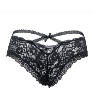 QUEEN LINGERIE - CULOTTE DENTELLE FLORALE L/XL