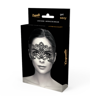 COQUETTE CHIC DESIRE - MASQUE LARGE EN DENTELLE NOIRE