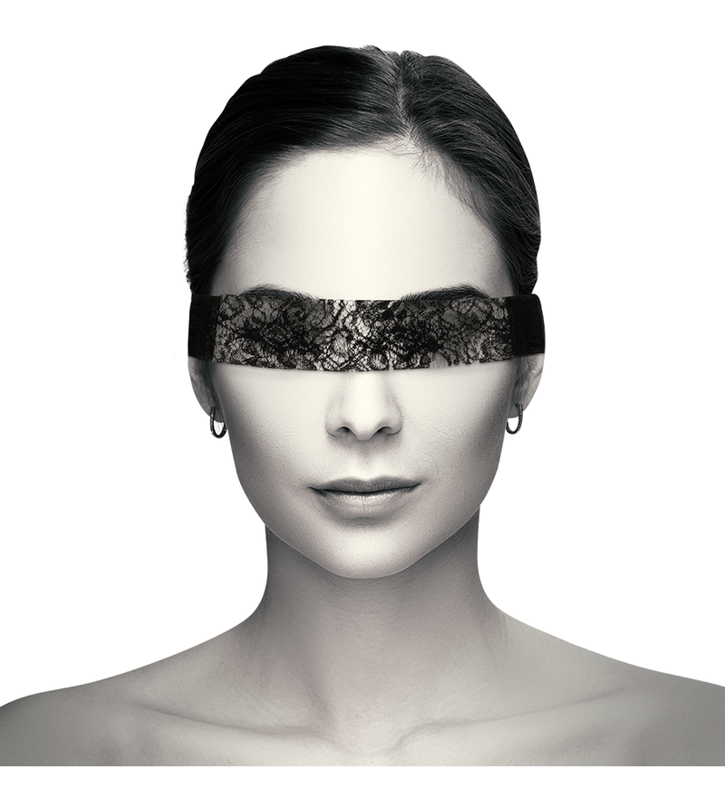 COQUETTE CHIC DESIRE - MASQUE EN DENTELLE NOIRE AVEC RUBAN