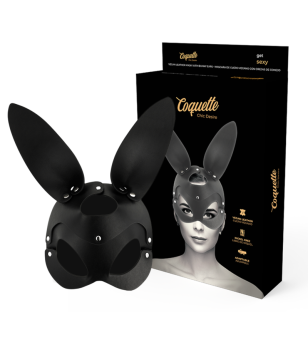 COQUETTE CHIC DESIRE - MASQUE EN CUIR VEGAN AVEC OREILLES DE LAPIN