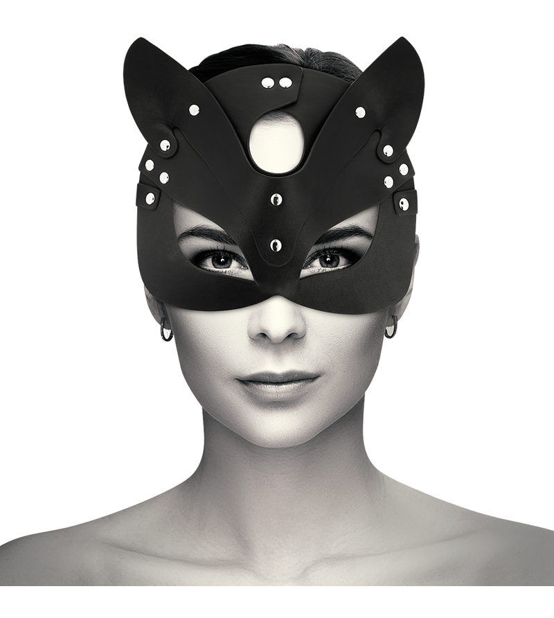 COQUETTE CHIC DESIRE - MASQUE EN CUIR VEGAN AVEC OREILLES DE CHAT