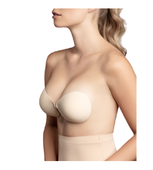 BYE-BRA - SOUTIEN-GORGE INVISIBLE BEIGE BONNET D