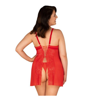 OBSESSIVE - CHEMISE ET TANGA BLOSSMINA 6XL/7XL