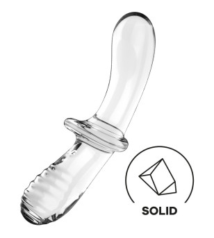 SATISFYER - GODE DOUBLE CRISTAL BLEU