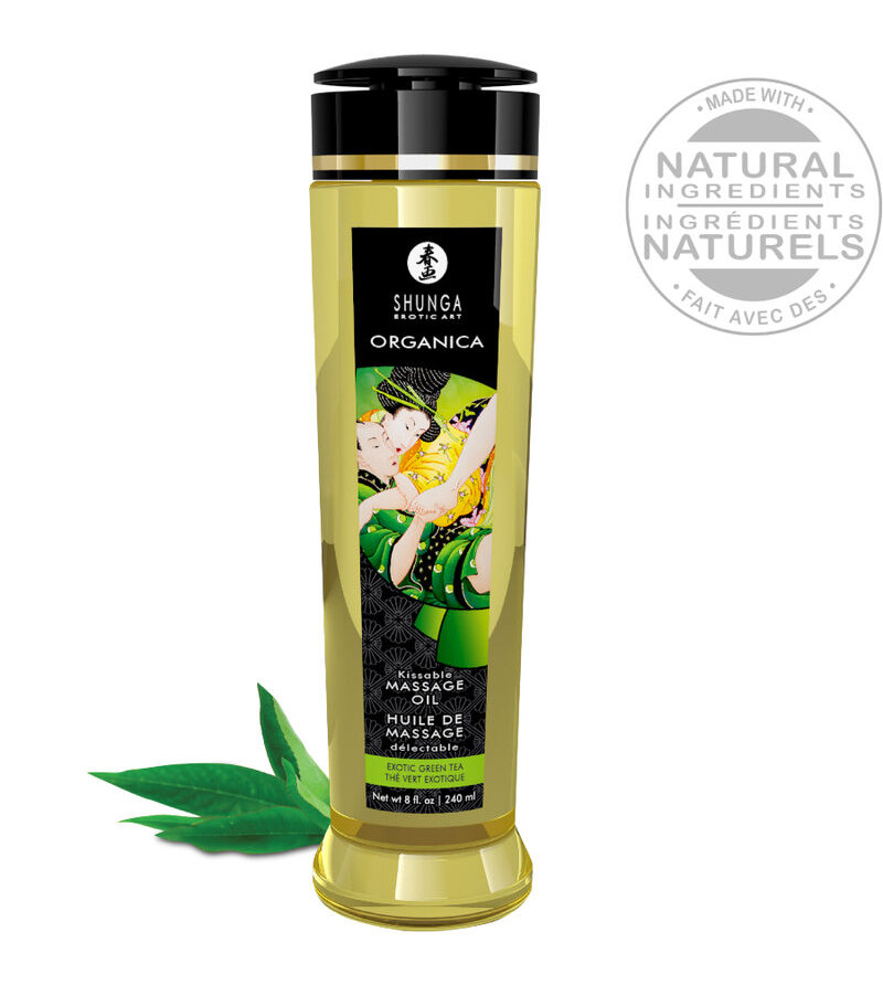 SHUNGA - HUILE DE MASSAGE BIO THÉ VERT 240 ML