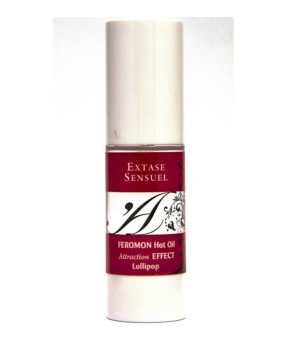 EXTASE SENSUAL - HUILE DE MASSAGE EFFET CHAUFFANT AUX PHÉROMONES SUCETTES 30 ML