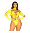 LEG AVENUE - BODY SANS COUTURES AVEC STRING JAUNE