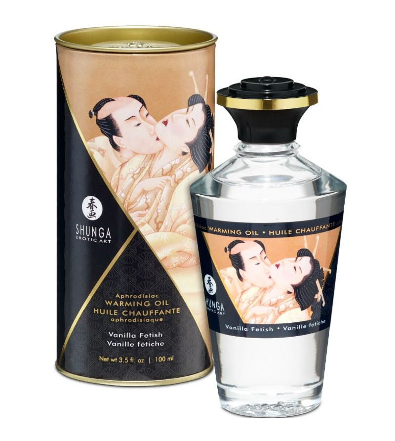 SHUNGA - HUILE DE MASSAGE EFFET CHALEUR SAVEUR VANILLE FÉTICHE 100 ML