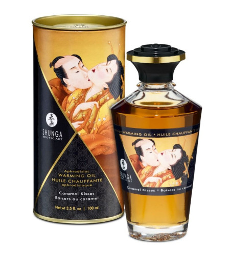 SHUNGA - HUILE DE MASSAGE À EFFET CHALEUR SAVEUR CARAMEL 100 ML