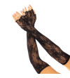 LEG AVENUE - GANTS SANS DOIGTS RESEAU FLORAL BLANCS