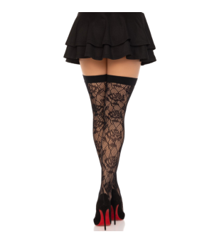 LEG AVENUE - STOCKS NET DE ROSES SAUVAGES NOIR