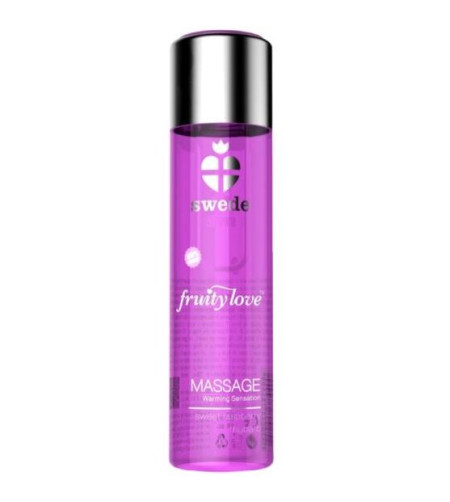 SWEDE - FRUITY LOVE EFFET RÉCHAUFFANT HUILE DE MASSAGE FRAMBOISE ROSE ET RHUBARBE 60 ML