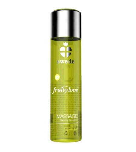 SWEDE - FRUITY LOVE EFFET RÉCHAUFFANT HUILE DE MASSAGE VANILLE ET POIRE D''OR 60 ML.