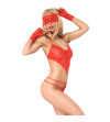 CHILIROSE - CR 3882 ENSEMBLE BODY SANS CROTCHLESS ROUGE S/M