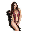 CHILIROSE - CR 3635 BODY FLEURS COTCHLESS ROUGE S/M