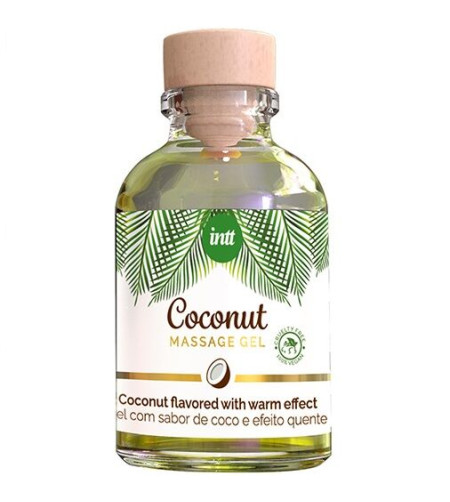 INTT - GEL DE MASSAGE VÉGAN AU SAVEUR DE COCO ET EFFET CHAUFFANT