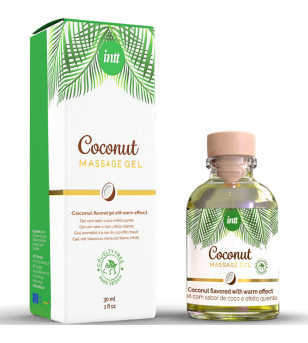 INTT - GEL DE MASSAGE VÉGAN AU SAVEUR DE COCO ET EFFET CHAUFFANT