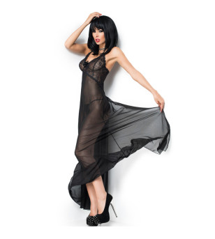 CHILIROSE - CR 3883 BABYDOLL LONGUE NOIR L/XL